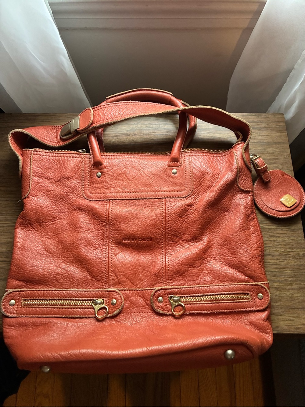 See by Chloe Leather Tote Bag in Burnt Orange